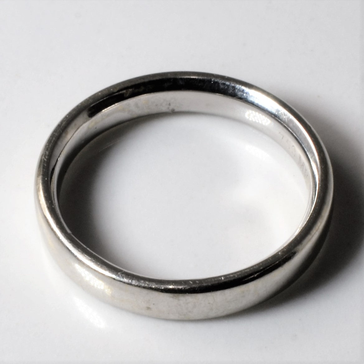 18k White Gold Flat Band | SZ 3 |