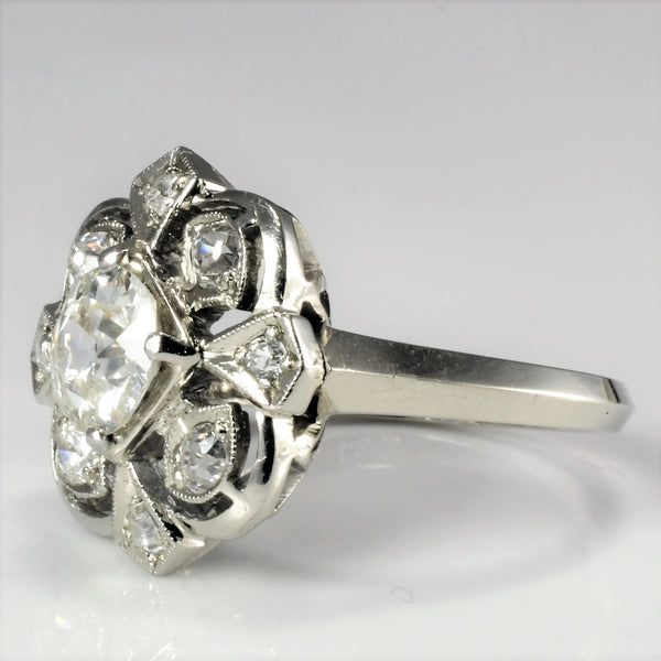 Milgrain Detailed Art Deco Diamond Engagement Ring | 1.06 ctw, SZ 5.5 |