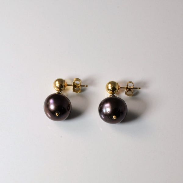 Black Pearl Drop Earrings |
