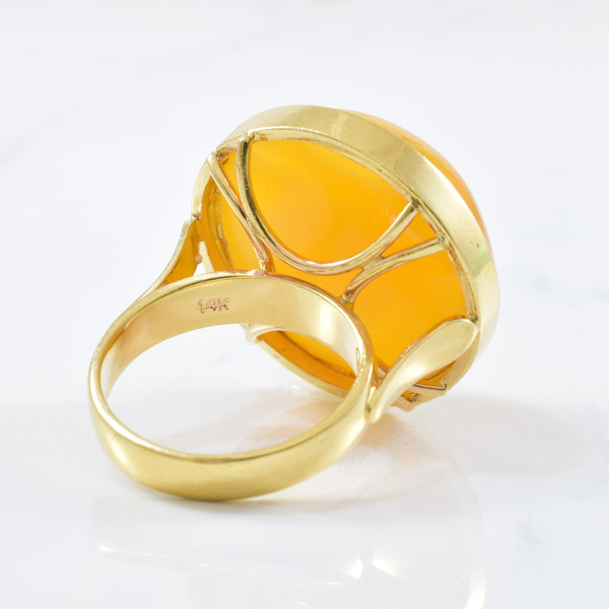 Fire Opal Cocktail Ring | 23.00ct | SZ 6 |