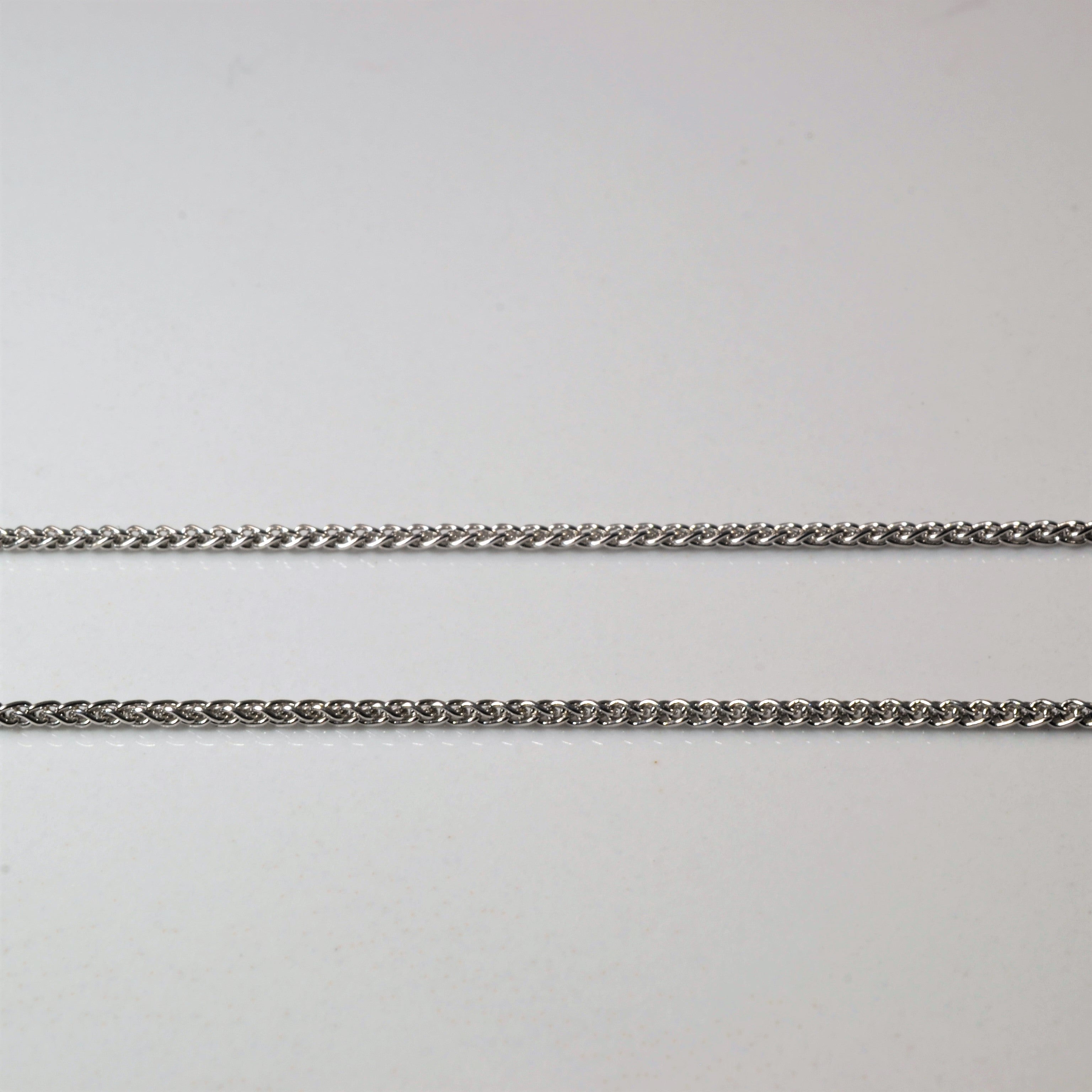 Diamond Twist Drop Plate Necklace | 0.46ctw | 17" |
