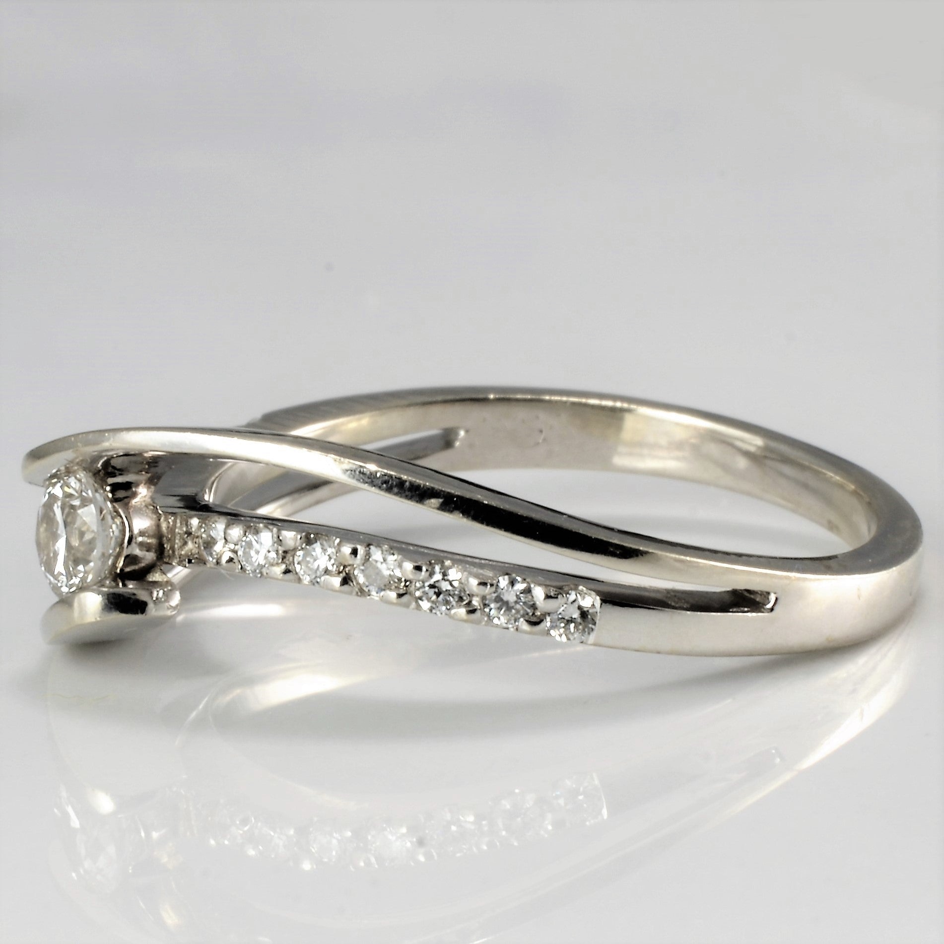 Bypass Diamond Engagement Ring | 0.32 ctw, SZ 6.75 |