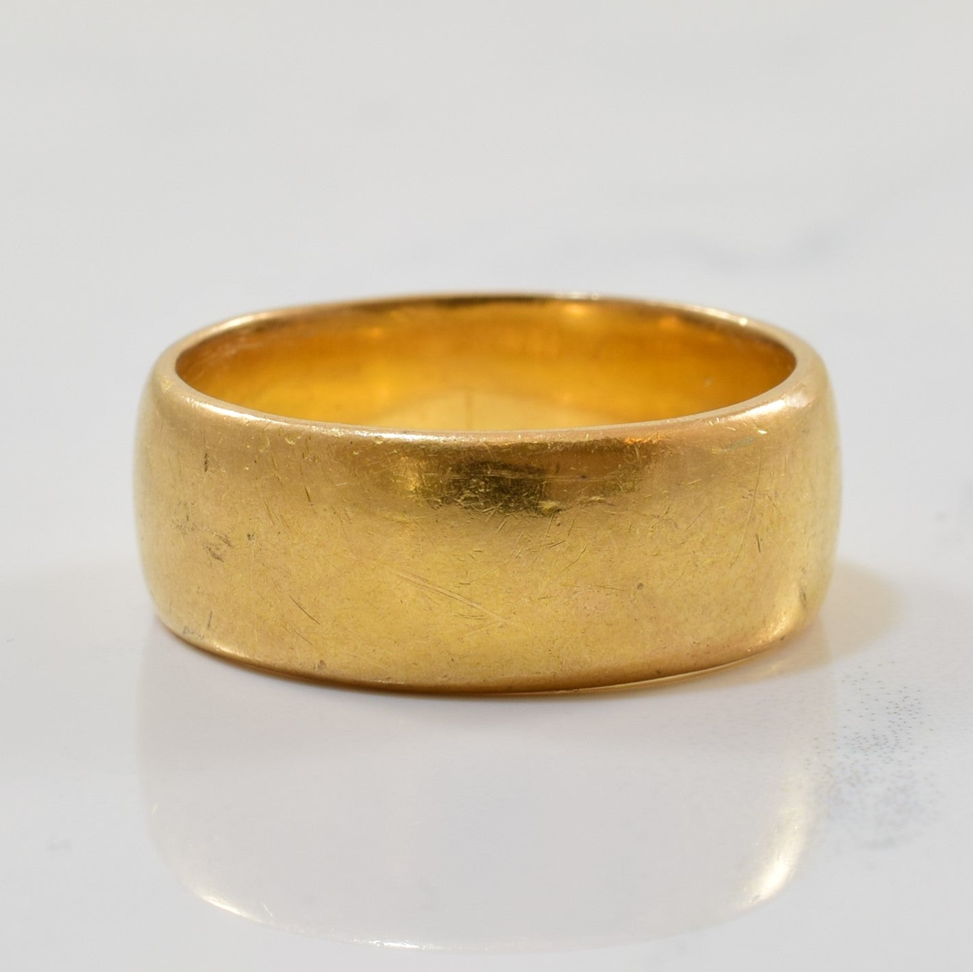 1919 Birmingham Hallmarked Yellow Gold Cigar Band | 7.5mm | SZ 7 |