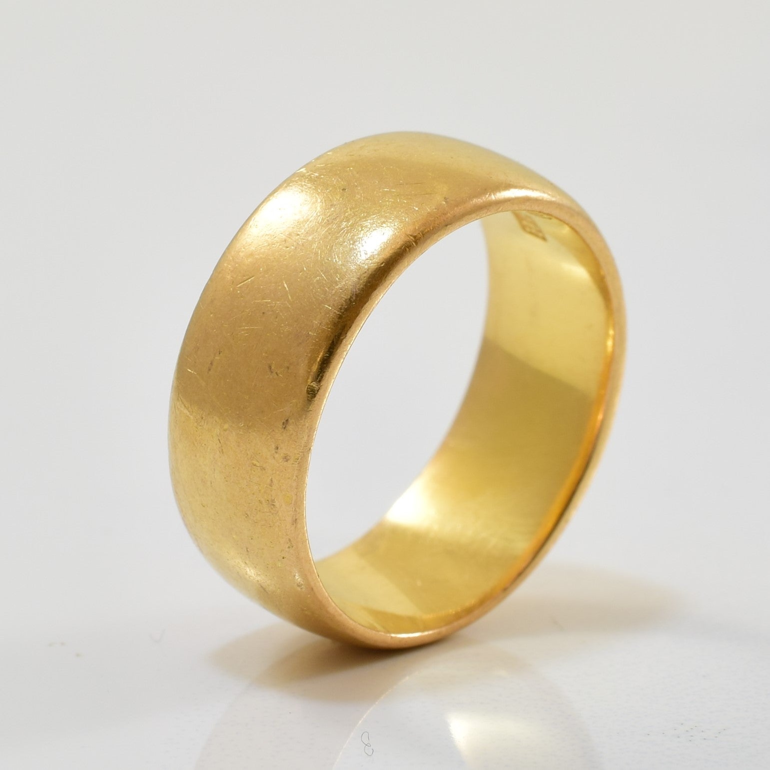 1919 Birmingham Hallmarked Yellow Gold Cigar Band | 7.5mm | SZ 7 |