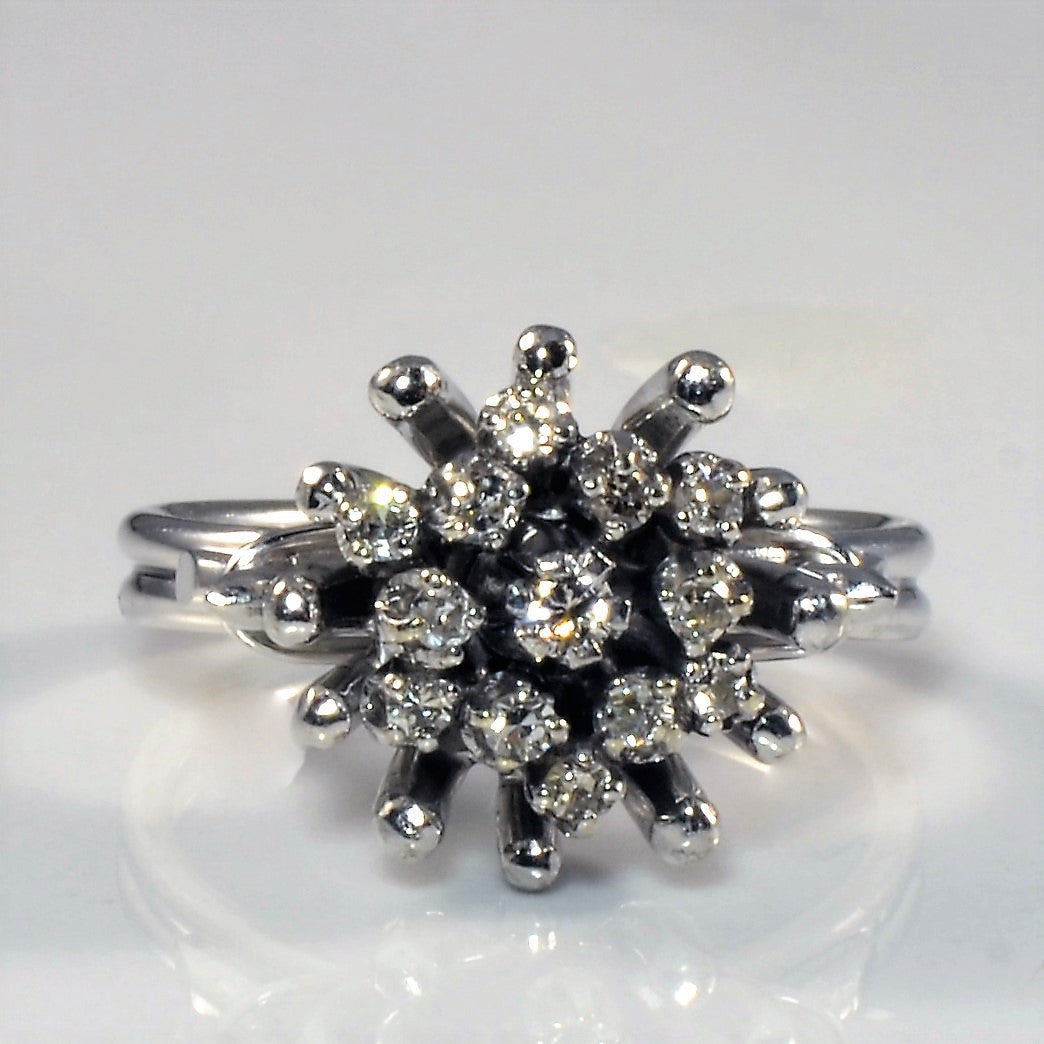 High Set Diamond Burst Ring | 0.20ctw | SZ 6 |