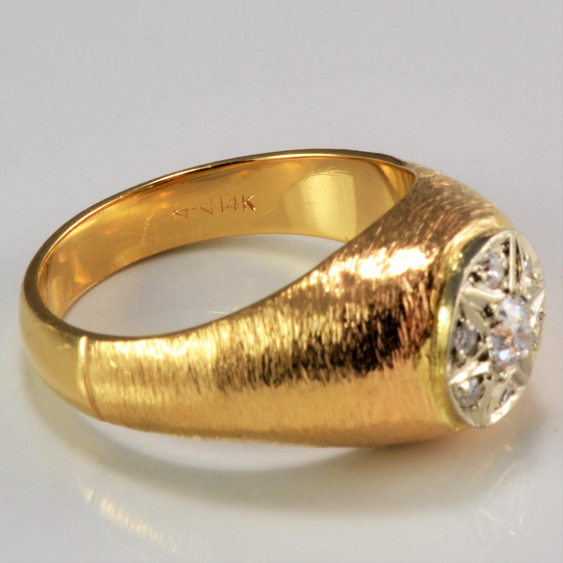 1940's Old European Diamond Cluster Ring |0.28 ctw, SZ 9 |