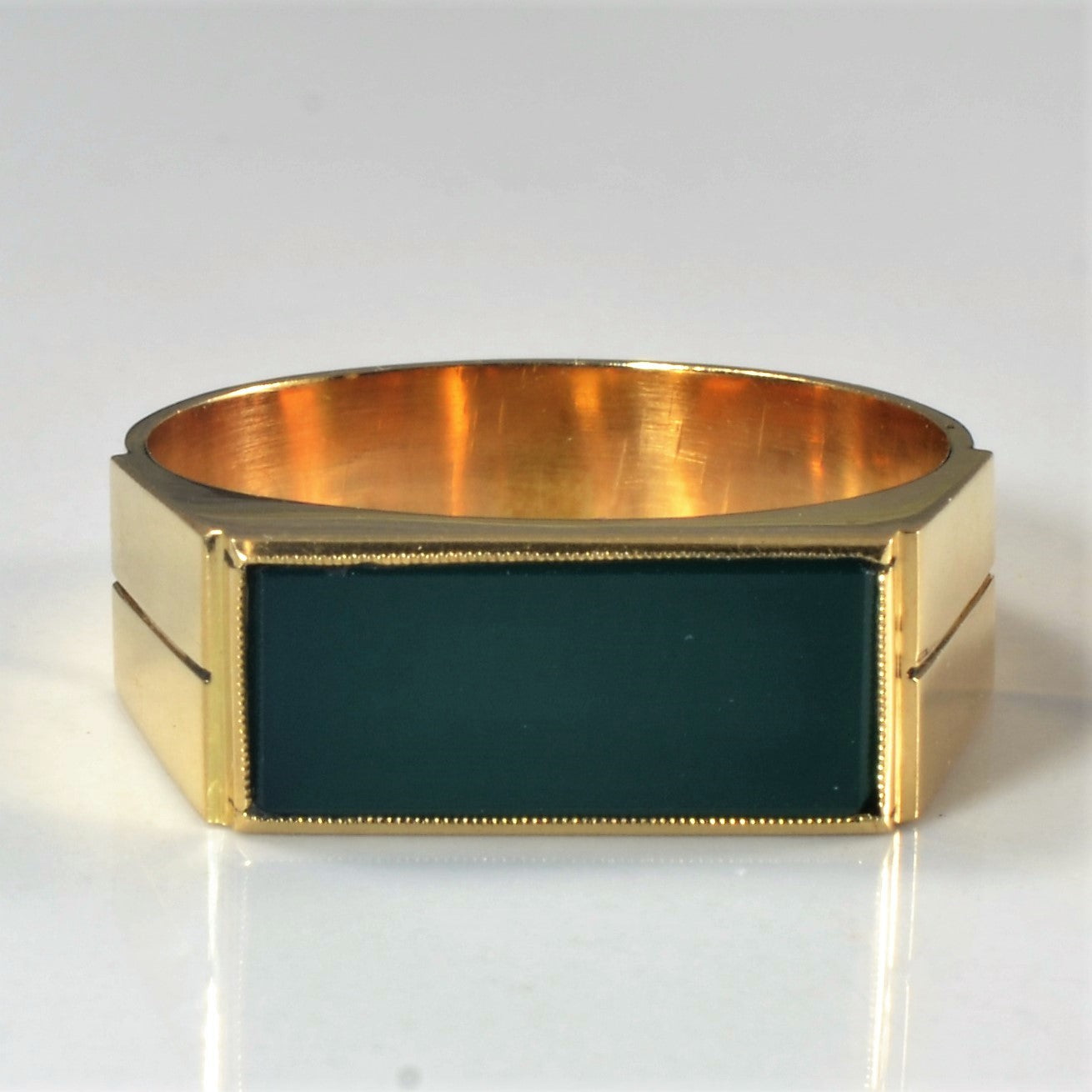 Rectangular Chalcedony Signet Ring | 2.00ct | SZ 11.75 |