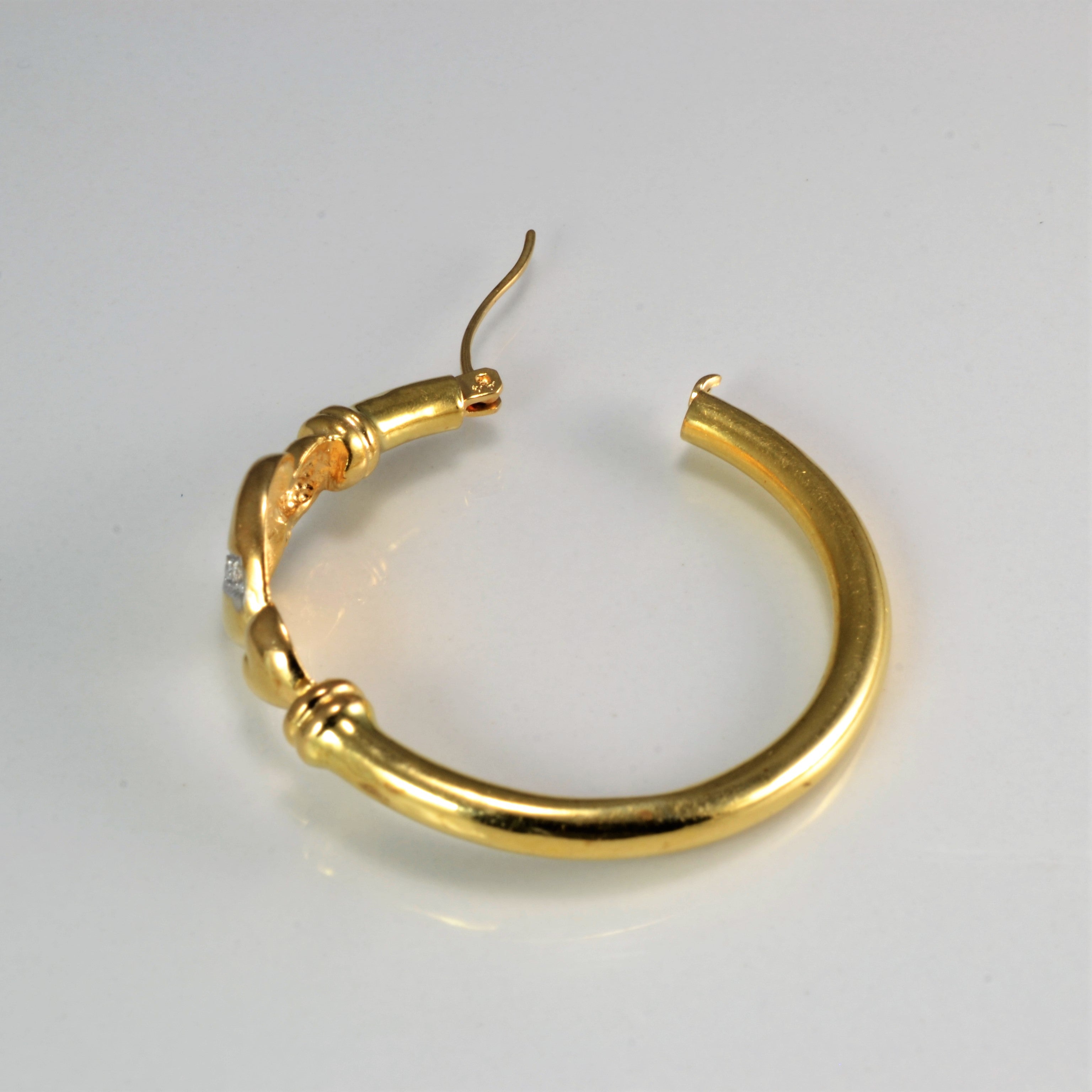 Diamond Heart Hoop Earrings | 0.03 ctw |