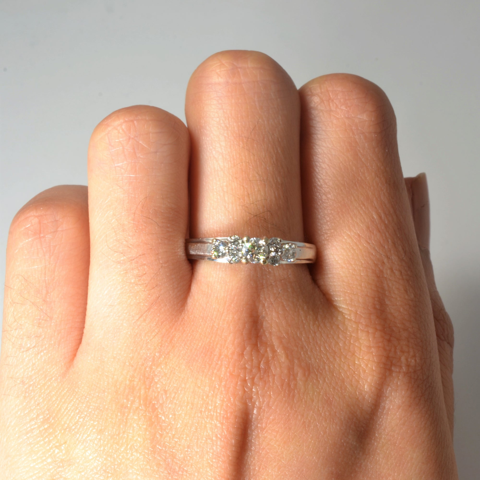 Diamond Trilogy Detailed Engagement Ring | 0.43ctw | SZ 8.5 |