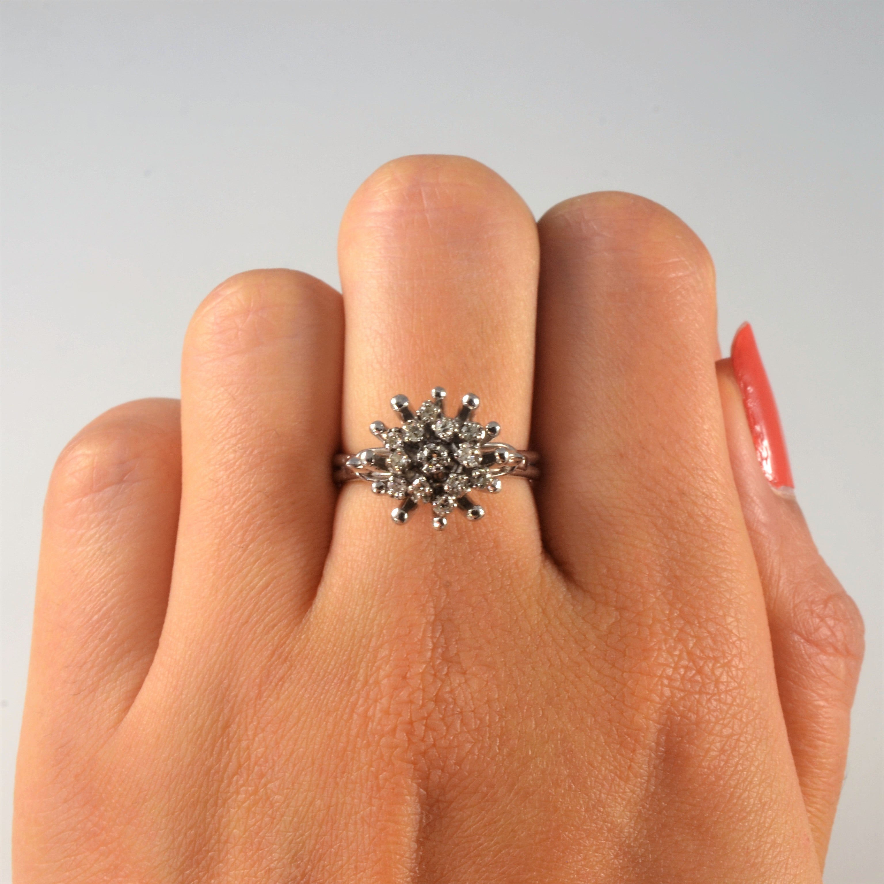 High Set Diamond Burst Ring | 0.20ctw | SZ 6 |