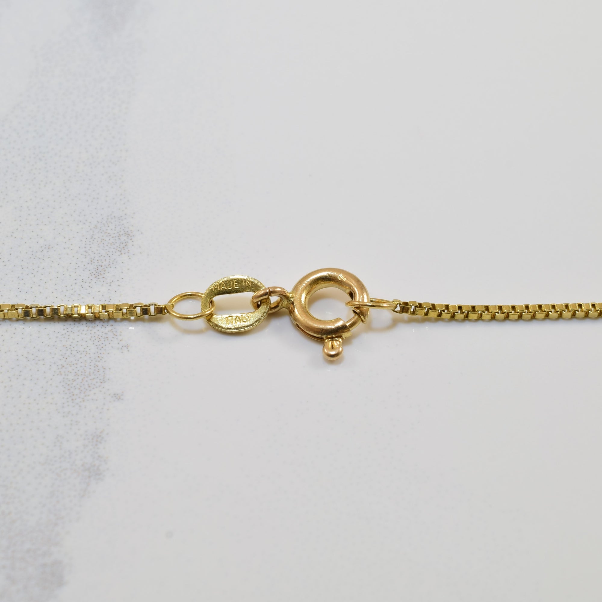 14k Yellow Gold Box Chain | 18