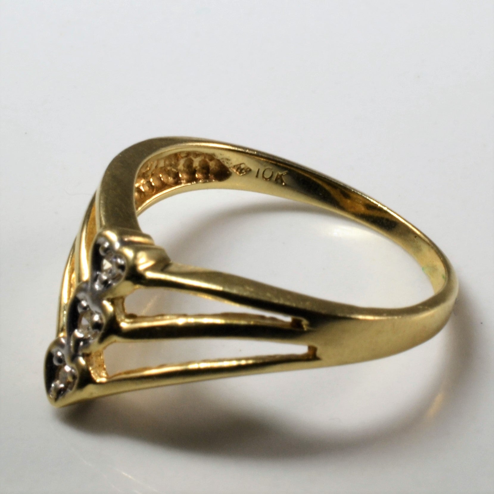 Triple Heart Diamond Ring | 0.03ctw | SZ 5.25 |
