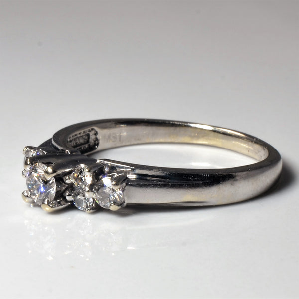 Diamond Trilogy Detailed Engagement Ring | 0.43ctw | SZ 8.5 |