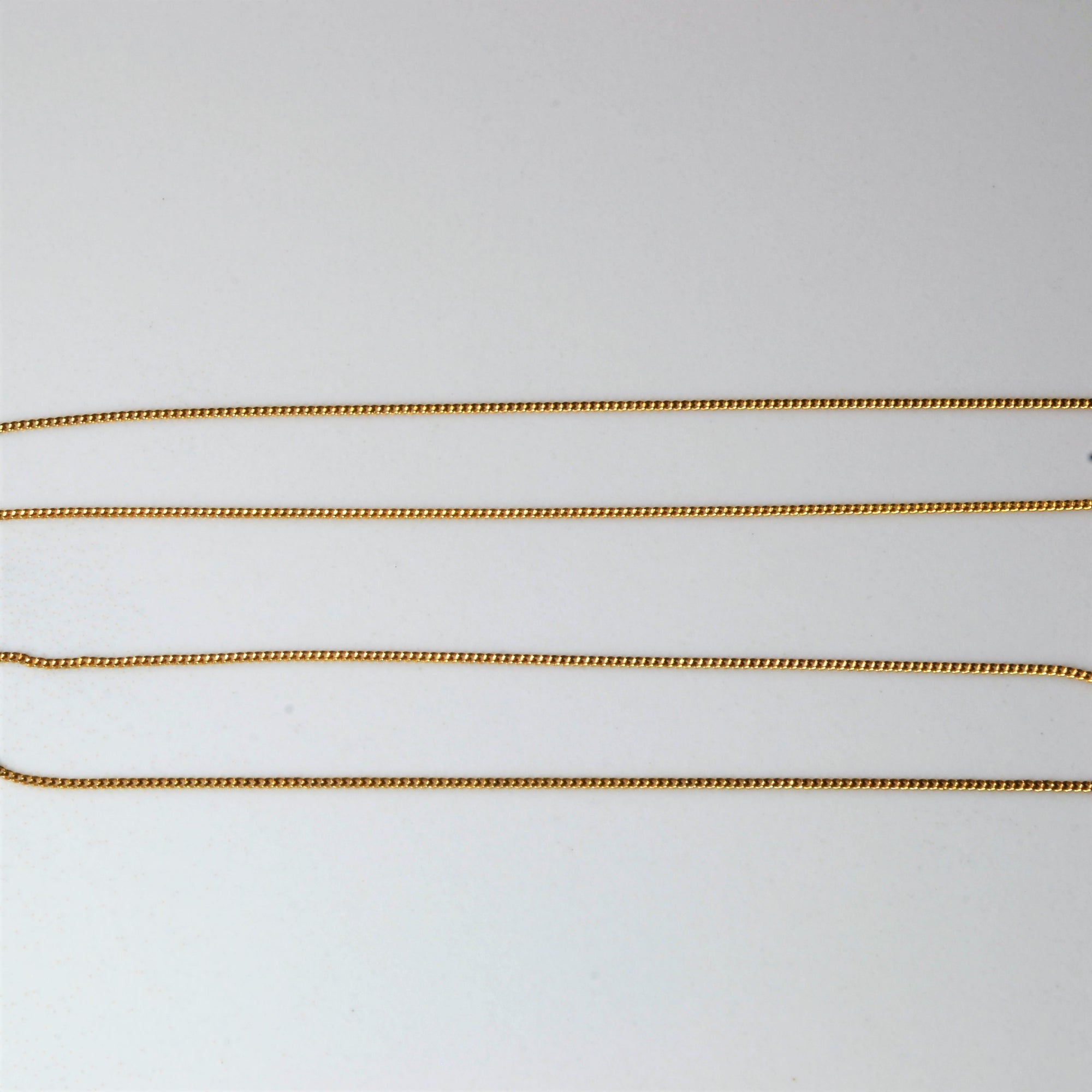 10k Yellow Gold Thin Cable Chain | 17