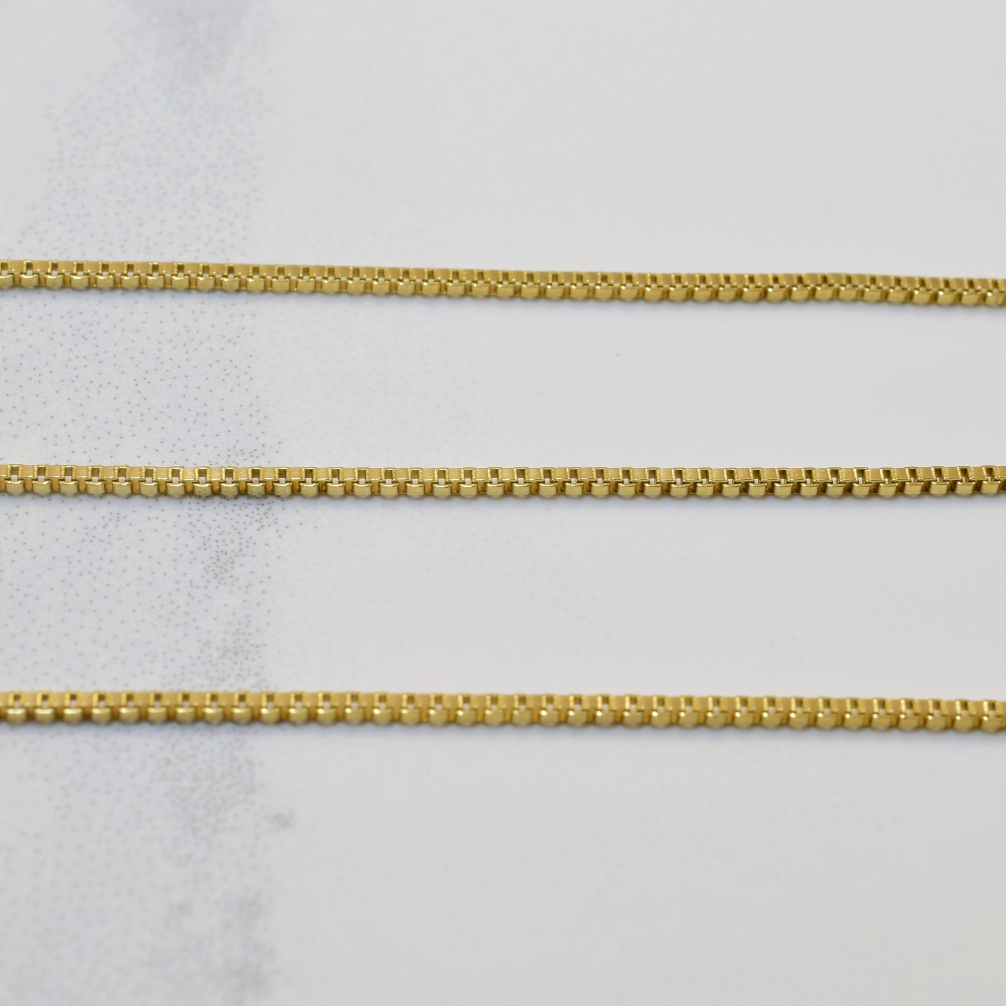 14k Yellow Gold Box Chain | 18