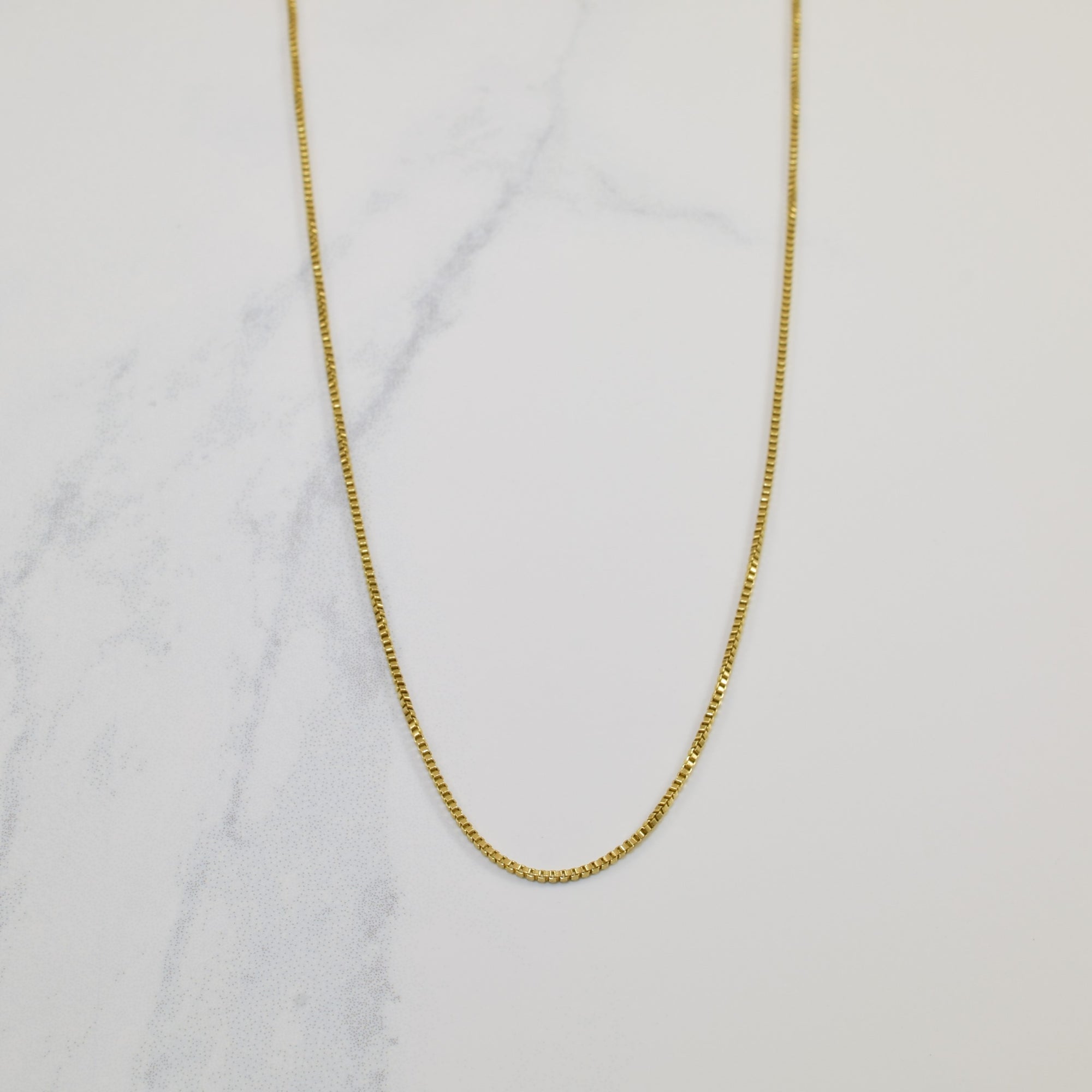 14k Yellow Gold Box Chain | 18