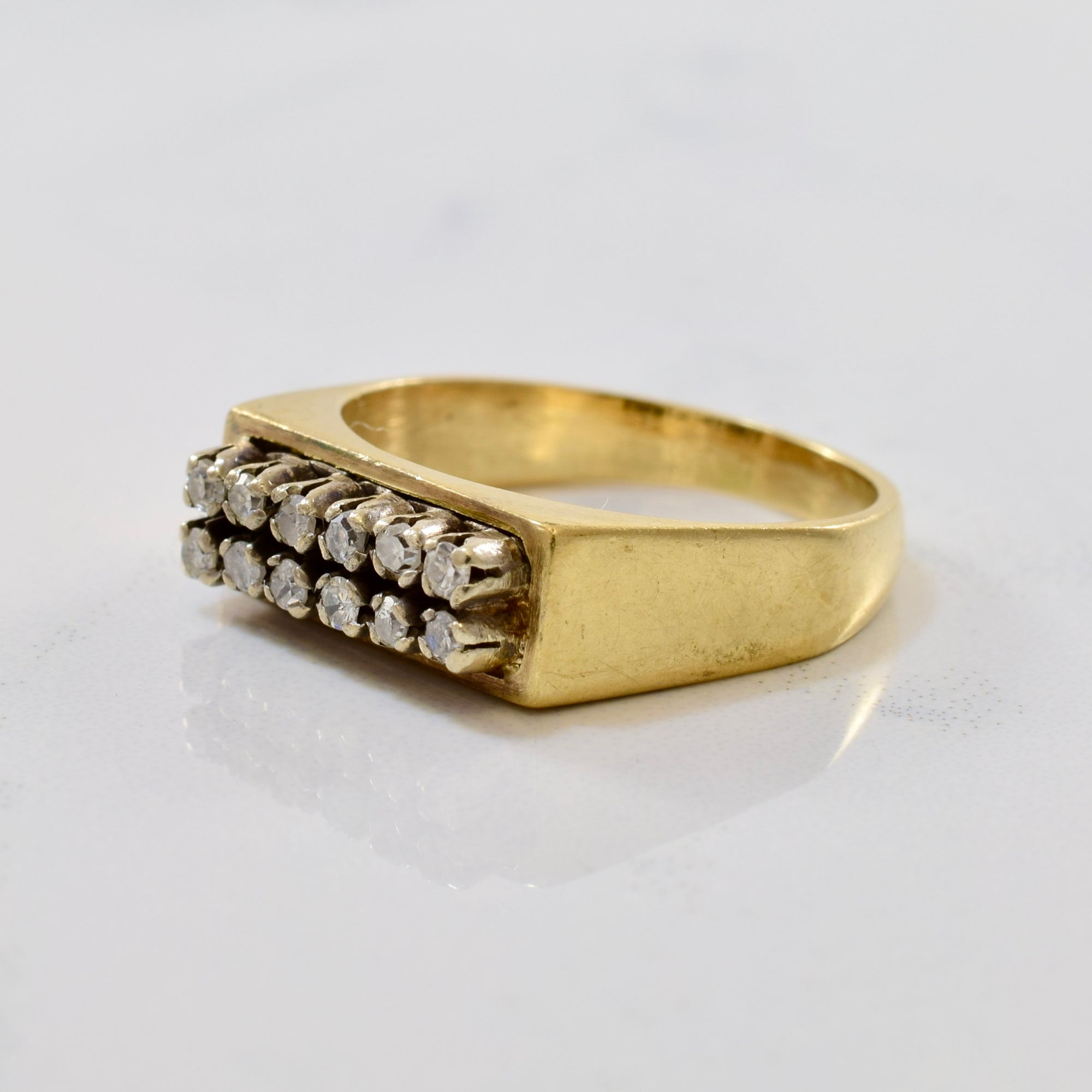 double diamond ring vintage ring, antique diamond ring for sale in USA