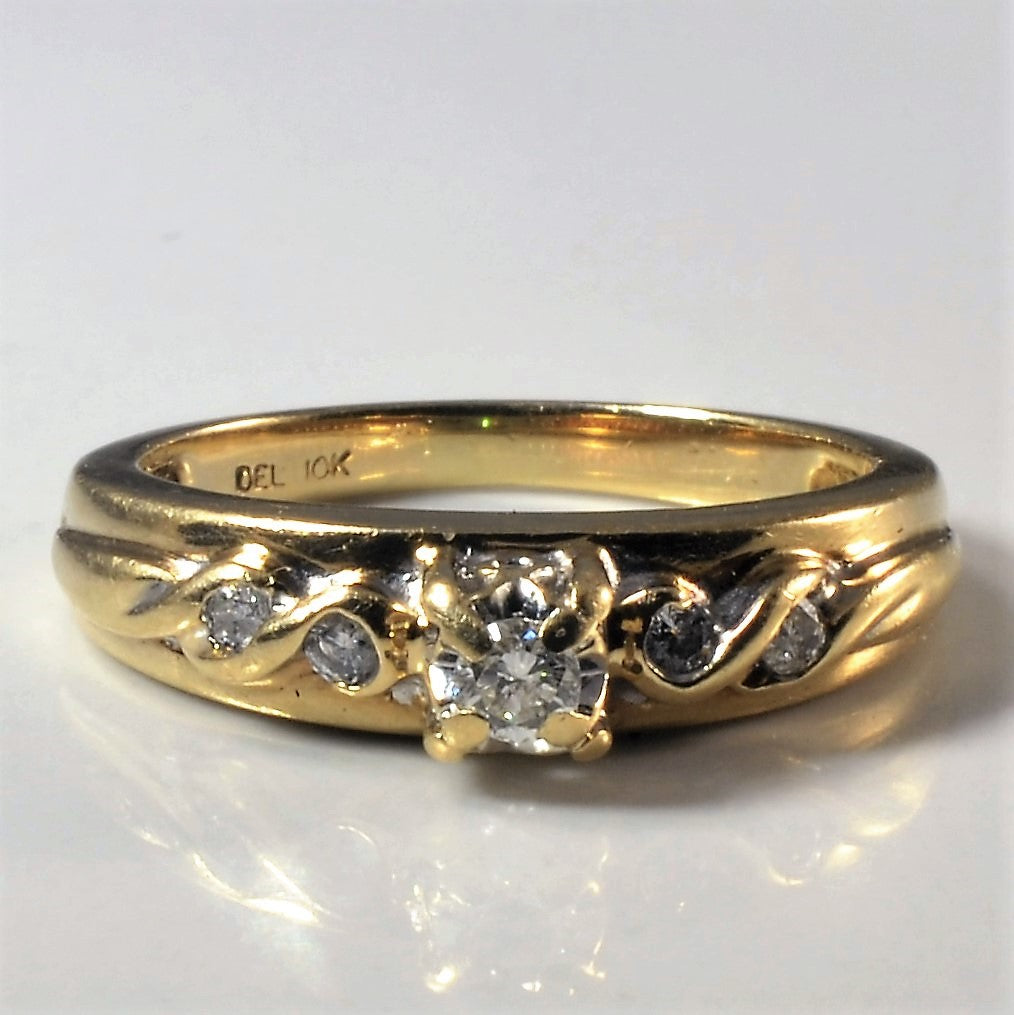 Five Stone Diamond Ring | 0.15ctw | SZ 5.75 |