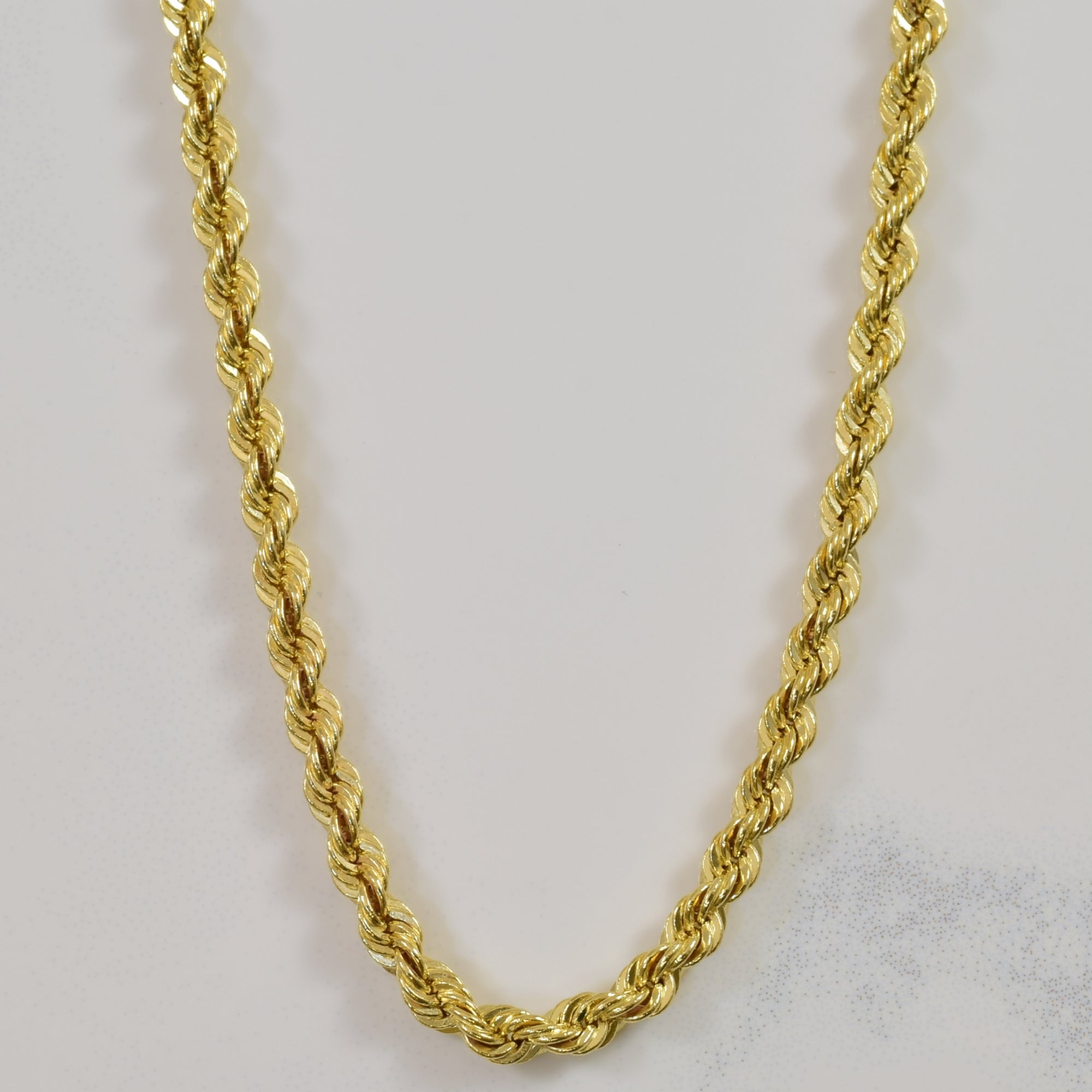 14k Yellow Gold French Rope Chain | 30