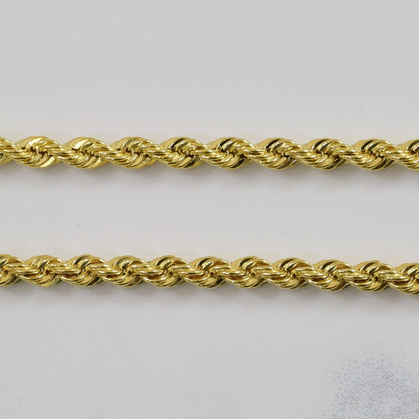 14k Yellow Gold French Rope Chain | 30