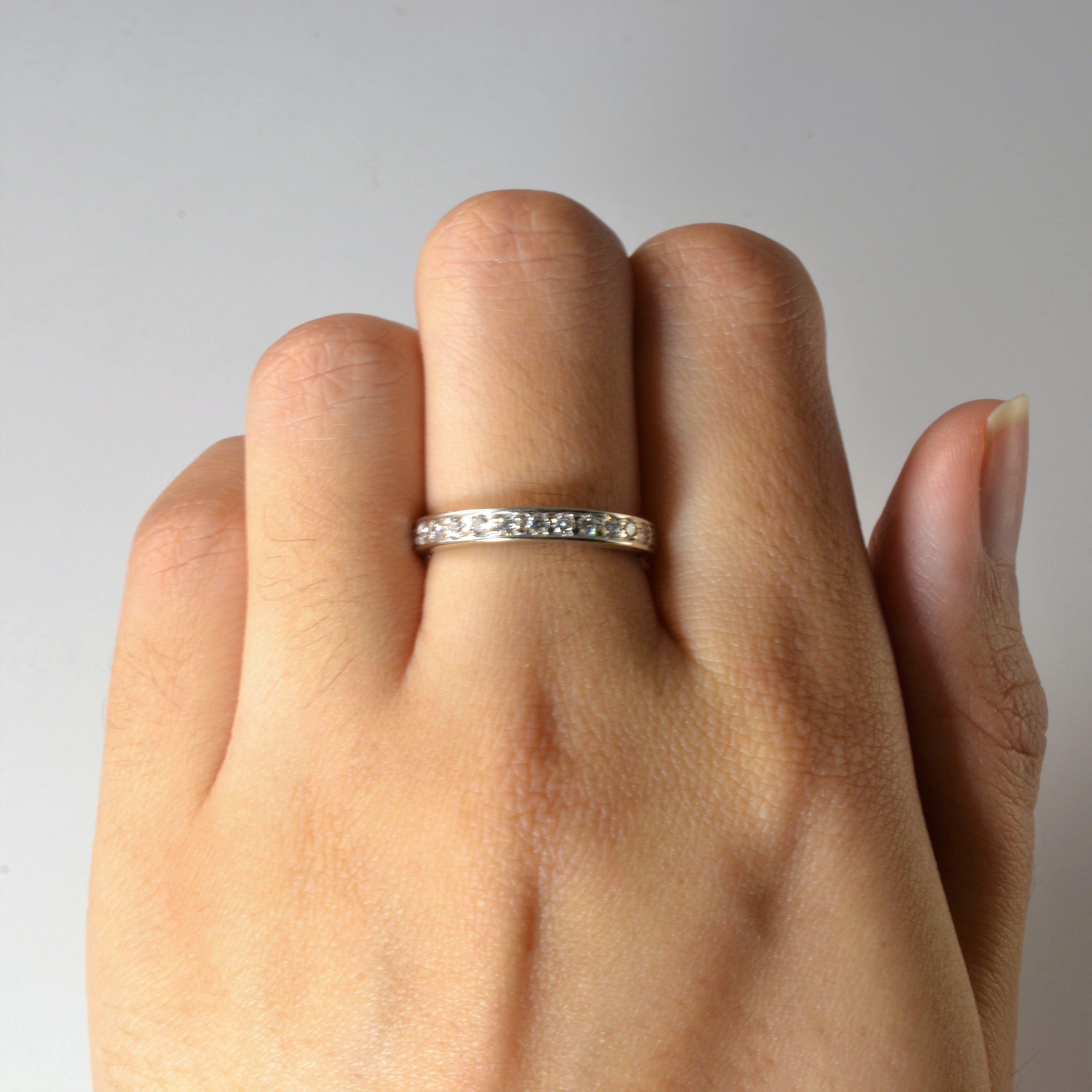 Pave Diamond Eternity Band | 0.47ctw | SZ 6.5 |