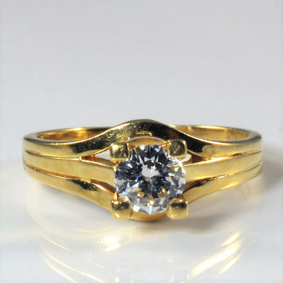 Contour Banded Diamond Ring | 0.38ct | SZ 6 |