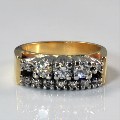 Double Row Diamond Ring | 0.57ctw | SZ 7 |