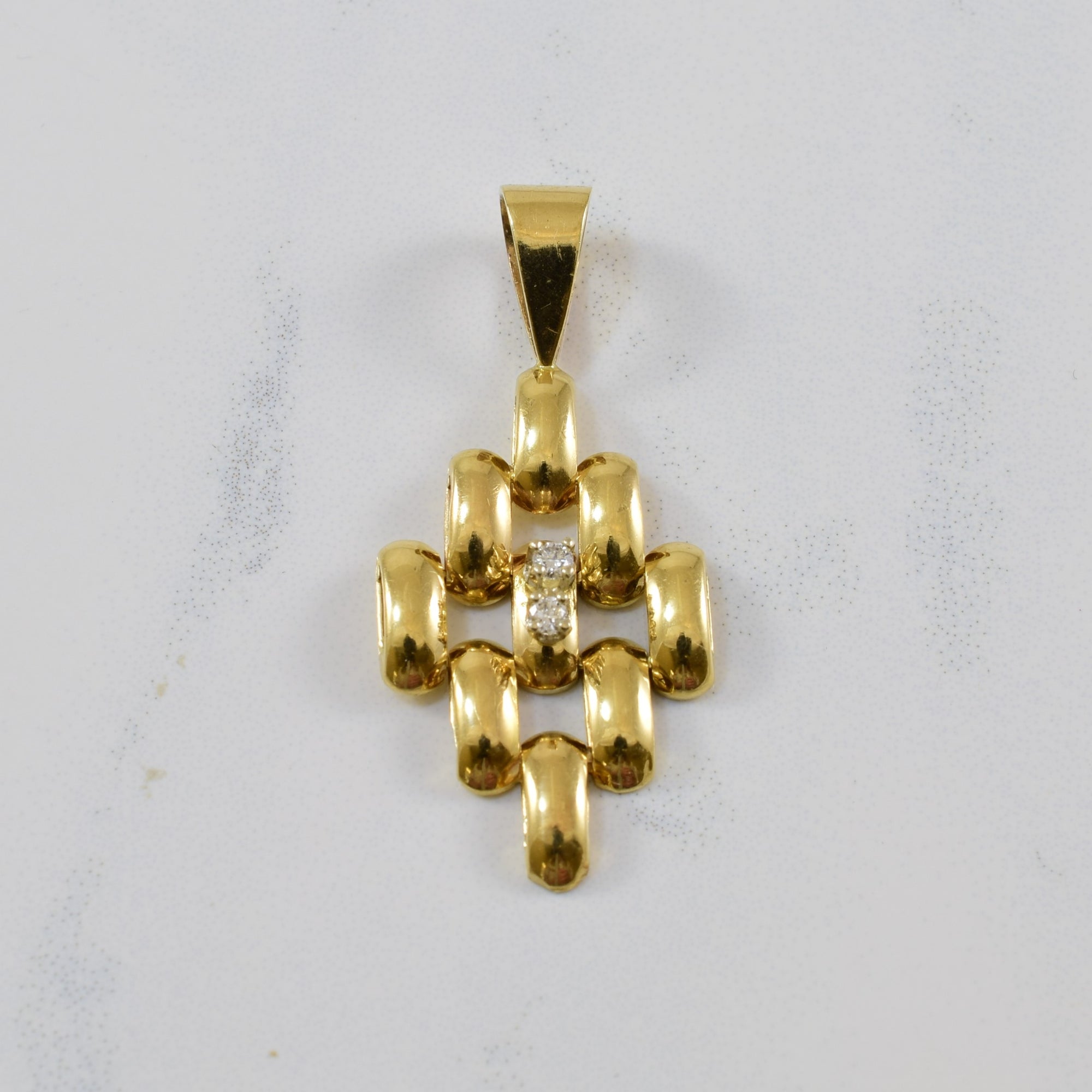 Gold Weave Diamond Pendant | 0.05ctw |
