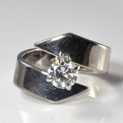 Bypass Solitaire Diamond Ring | 0.57ct | SZ 5.25 |