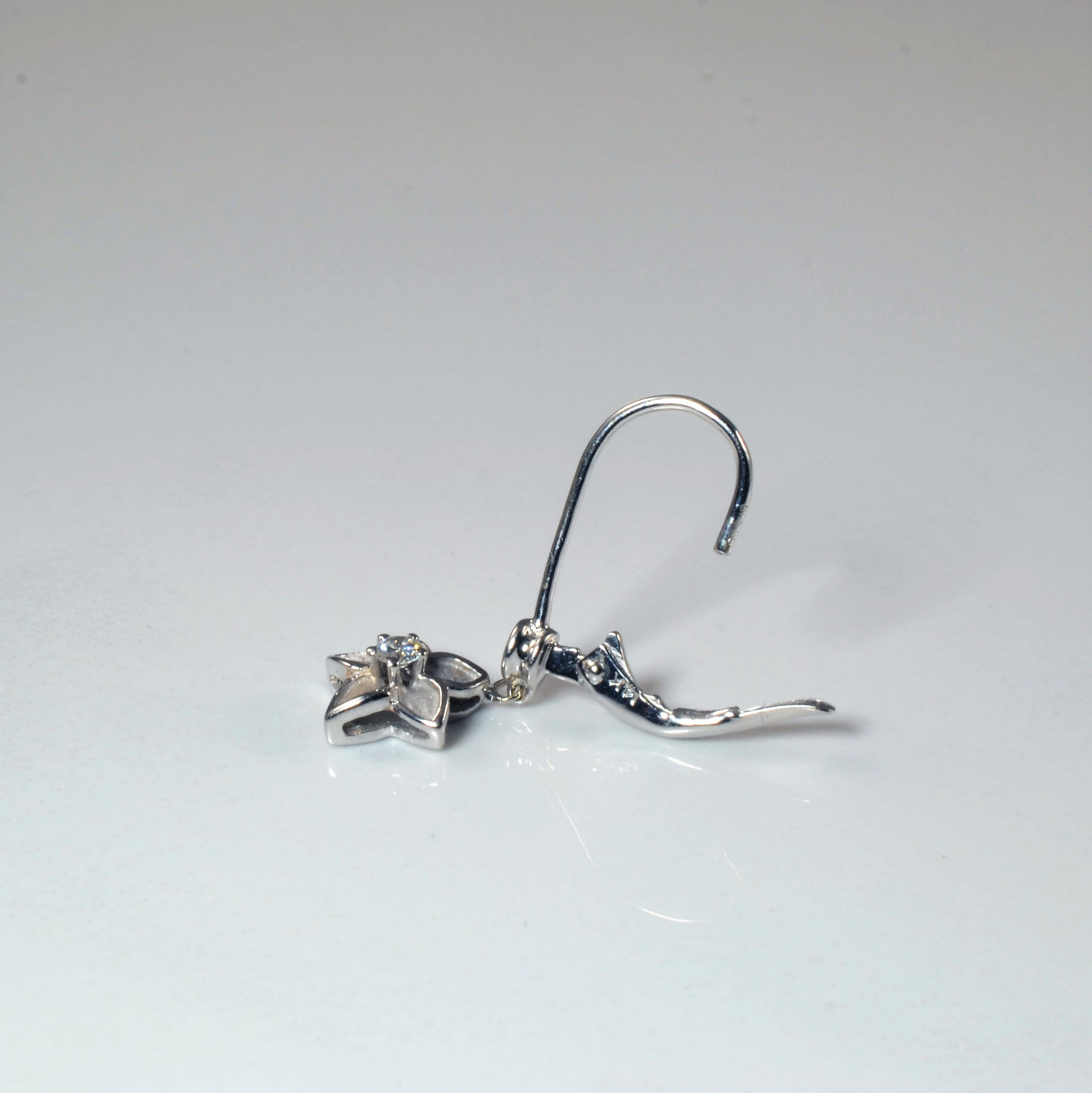 Diamond Plumeria Drop Earrings | 0.16ctw |
