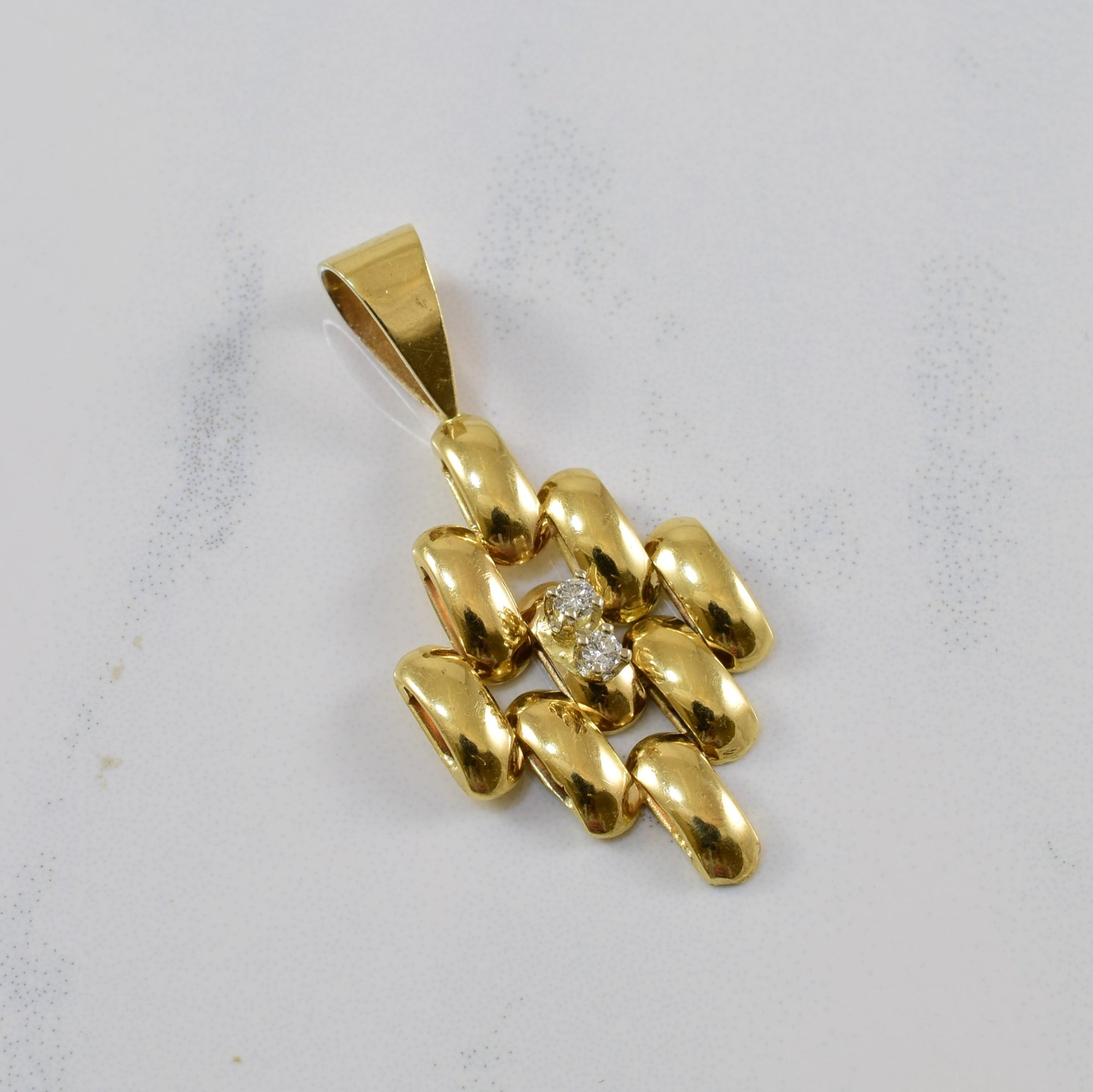 Gold Weave Diamond Pendant | 0.05ctw |