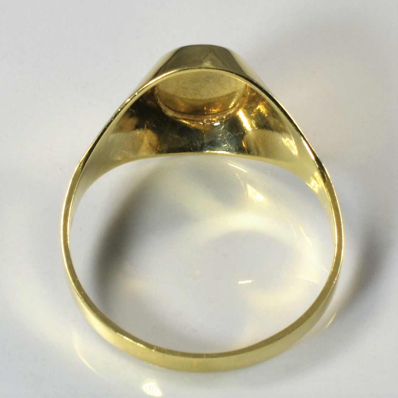 Tri Tone Gold Dome Signet Ring | SZ 12.25 |