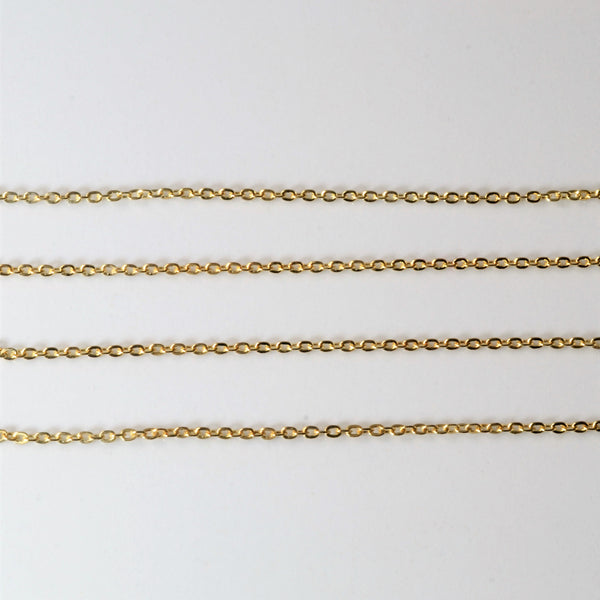 10k Yellow Gold Rolo Chain | 16
