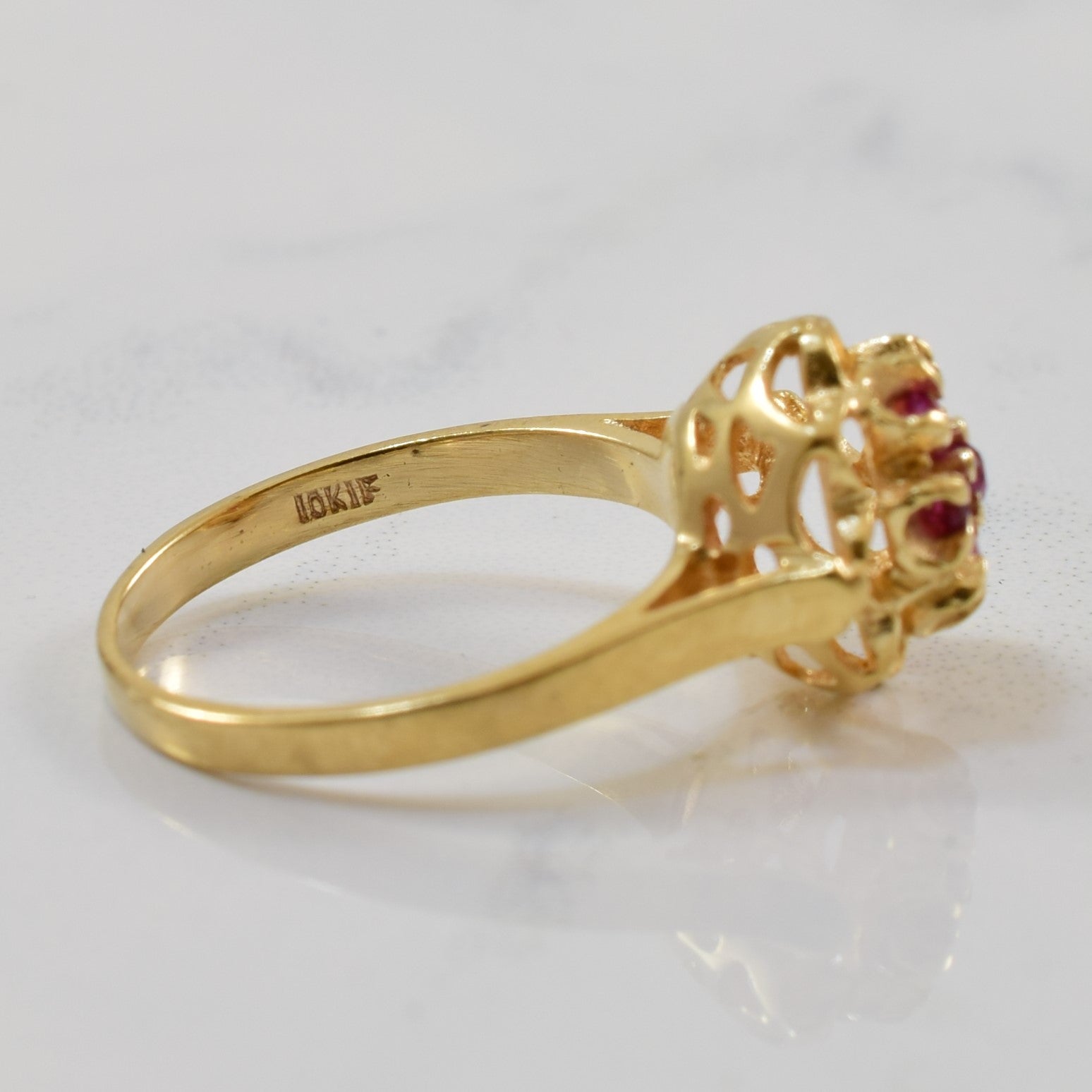 Ruby Cluster Ring | 0.28ctw | SZ 3.75 |
