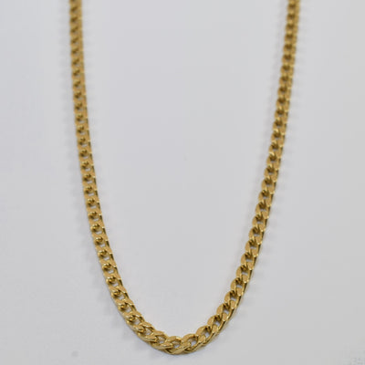 10k Yellow Gold Curb Chain | 22.5