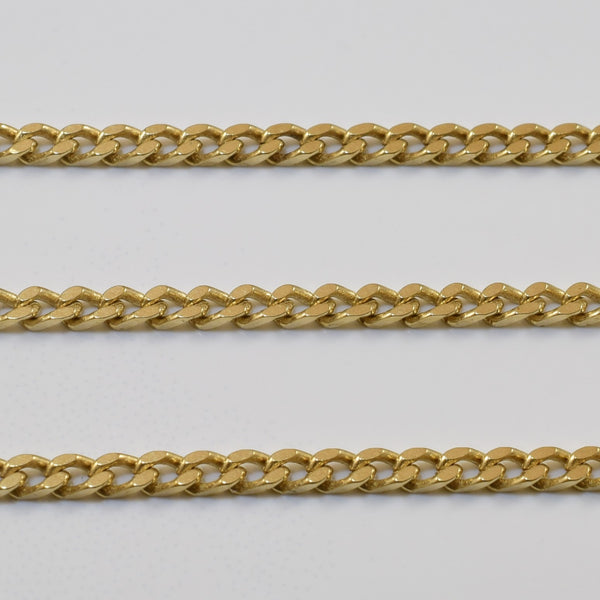 10k Yellow Gold Curb Chain | 22.5