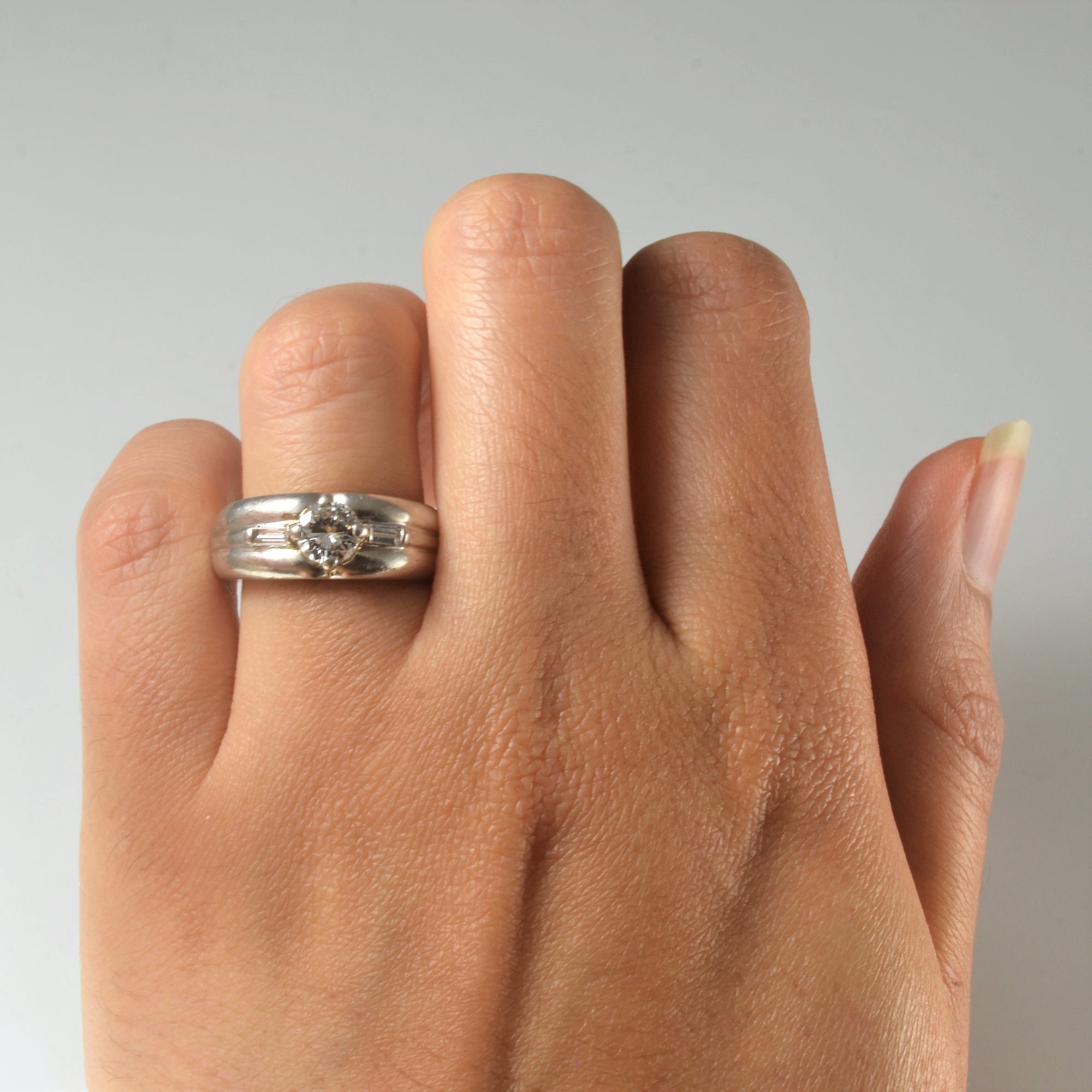 Platinum Three Stone Diamond Ring | 0.65ctw | SZ 6 |