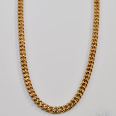 10k Yellow Gold Curb Chain | 24