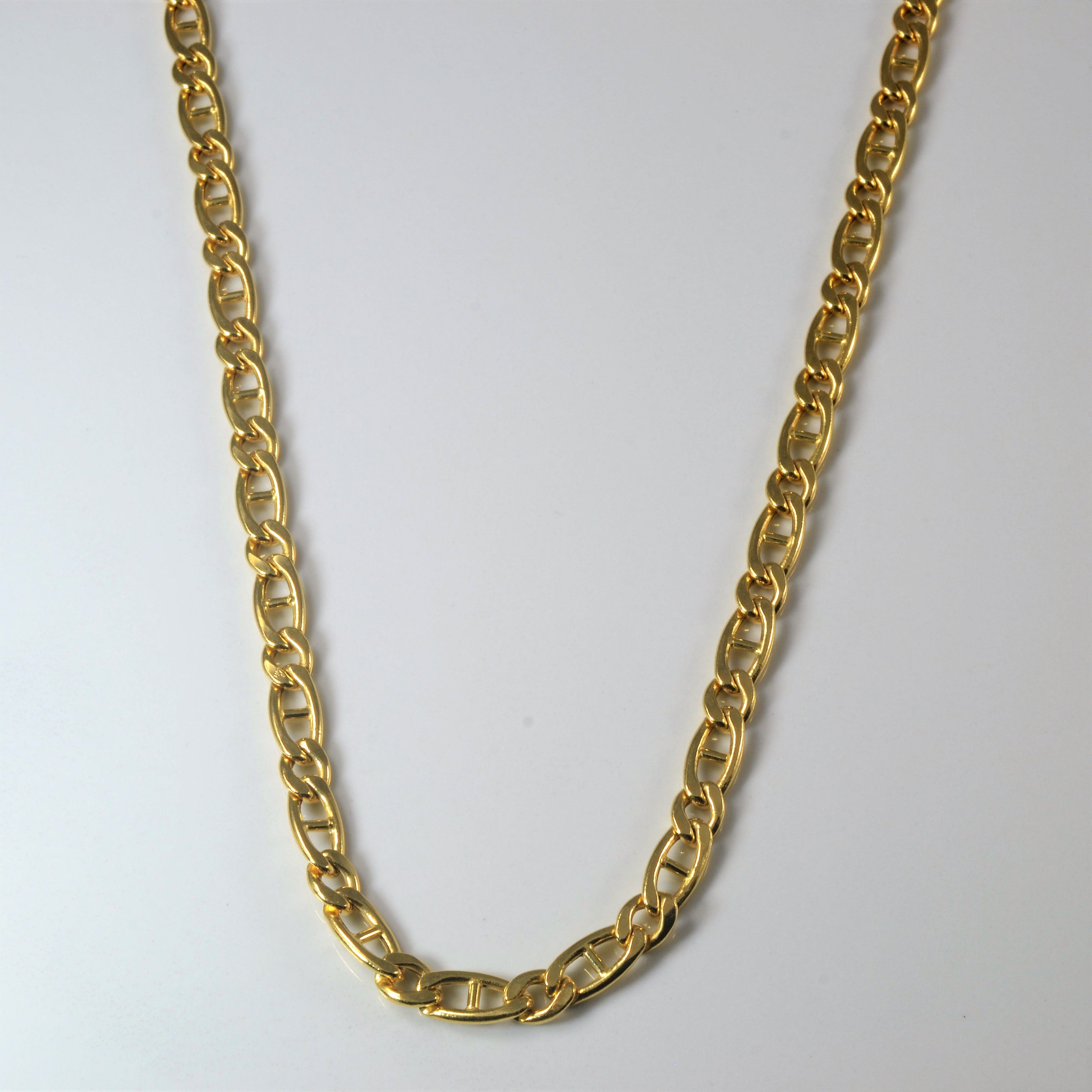 18k Yellow Gold Anchor Chain | 20