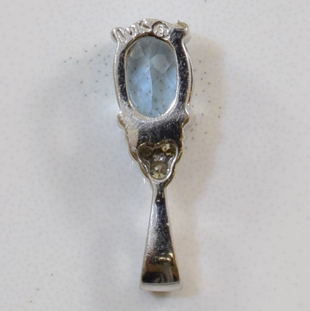 Pendentif aigue-marine et diamants | 0,45 ct, 0,03 ct au total | 