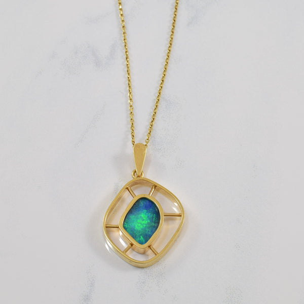 Black Opal Doublet Necklace | 2.00ct | 16