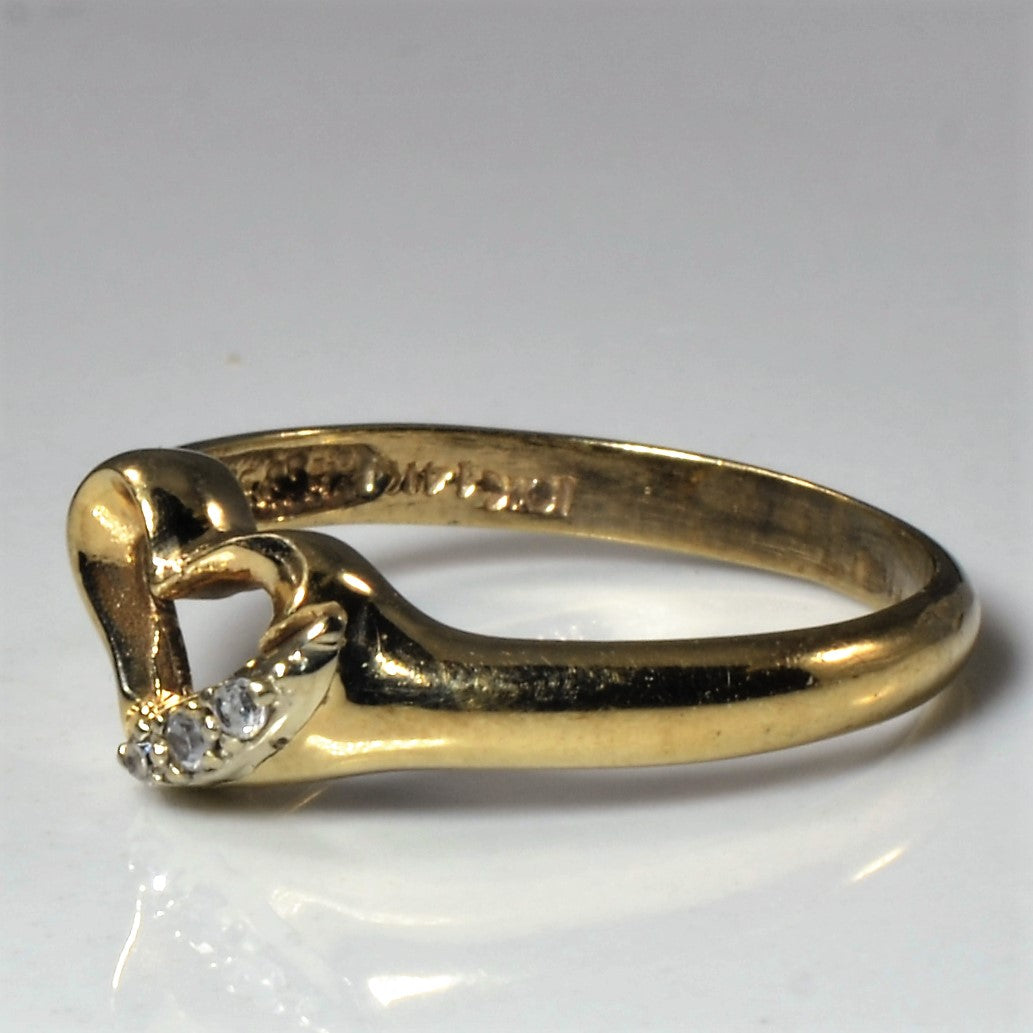 Diamond Heart Promise Ring | 0.02ctw | SZ 6.25 |
