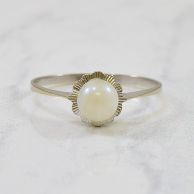 Solitaire Pearl Ring | 0.90ct | SZ 5.75 |