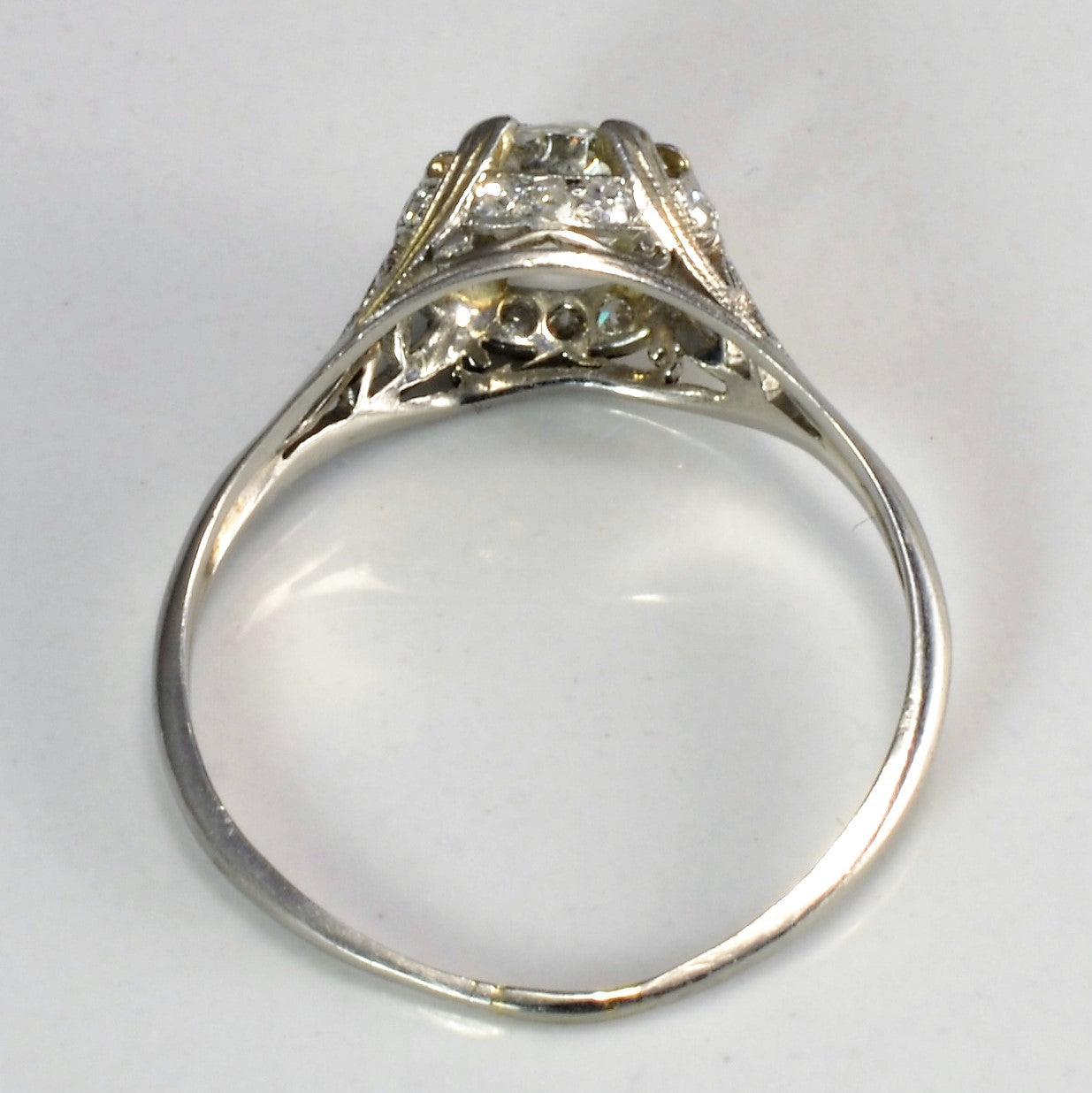 Art Deco Platinum Diamond Ring | 0.79 ctw, SZ 7.5 |