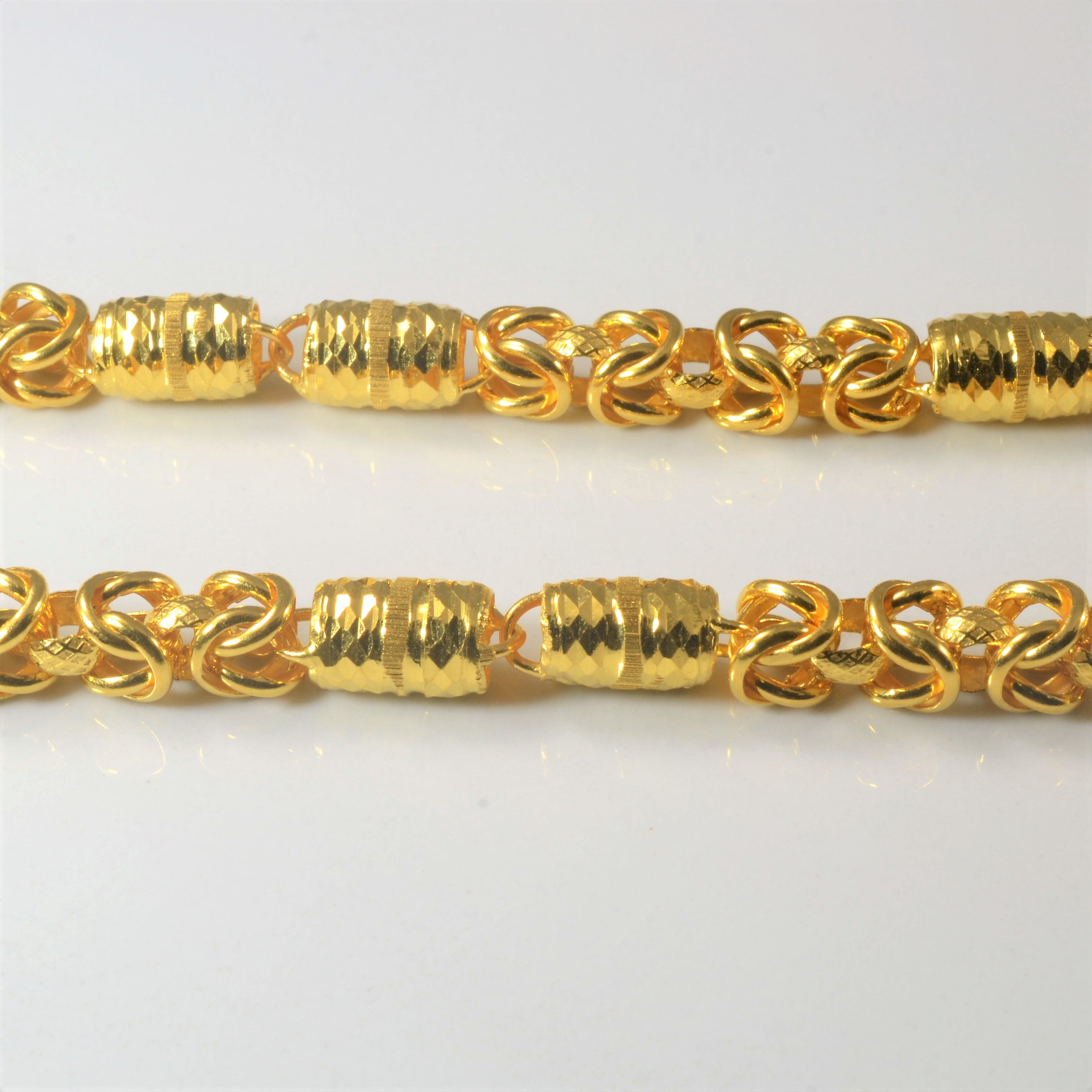 24k Gold Kings Braid Necklace | 22" |