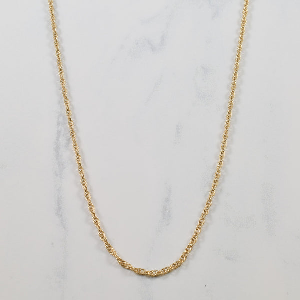 10k Yellow Gold Prince of Whales Chain | 18.25