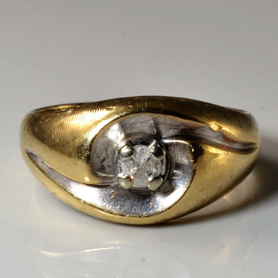 Solitaire Diamond Twist Ring | 0.12ct | SZ 9.25 |