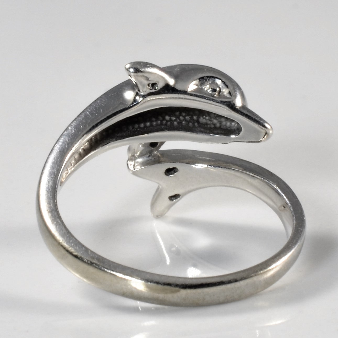 Diamond Dolphin Bypass Ring | 0.02ctw | SZ 5.75 |