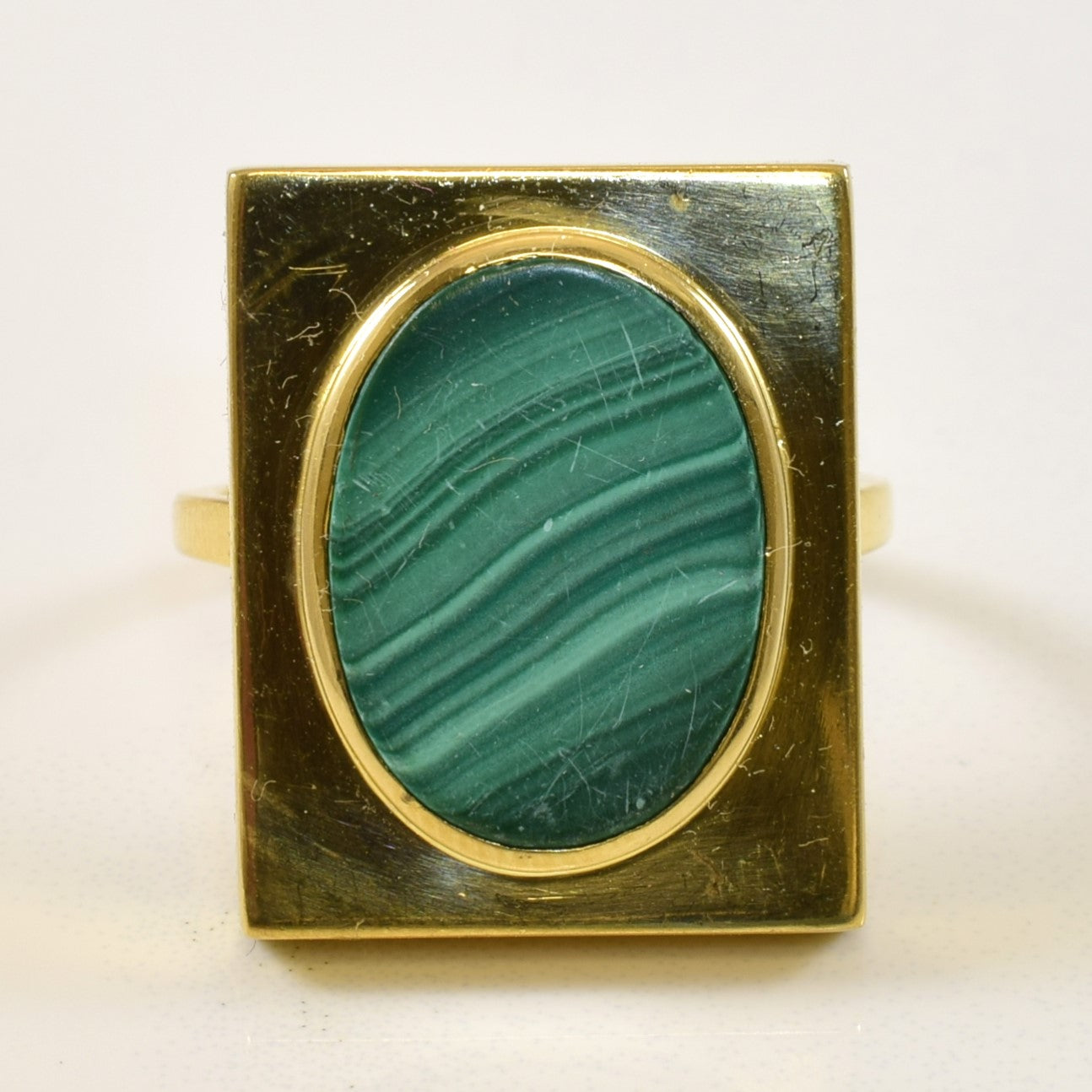 Framed Malachite Cocktail Ring | 5.00ct | 5.75 |