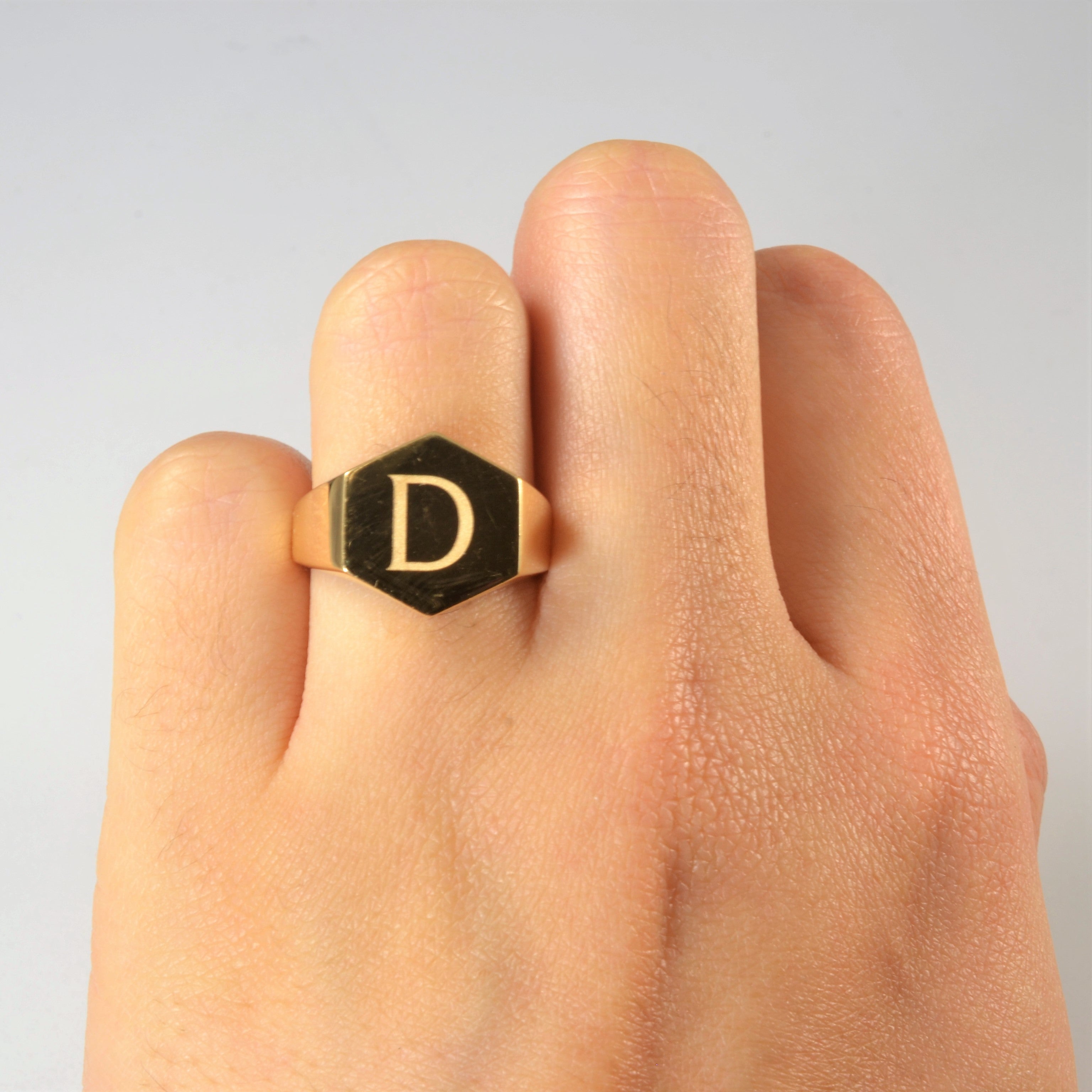 Birks' Bee Chic Initial "D" Signet Ring | SZ 6 |